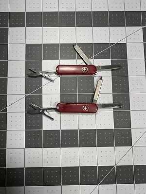 Victorinox Classic SD Swiss Army Knives 58MM Lot Of 2 - Red - Bundle - 6215 • $16