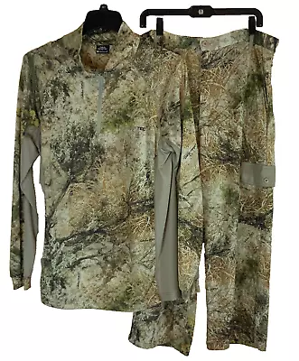 Cabela's ZONZ Western 2 Piece Camo Hunting Suit Mens Large Lightweight Nylon • $98