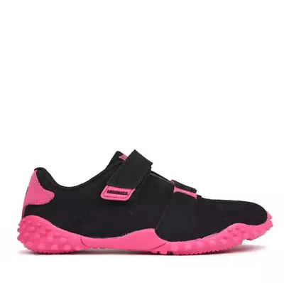   Lonsdale Fulham Trainers Child Black/Pink UK 1 US 1.5Y *REFSSS628 • £16.99