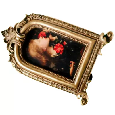 Antique Resin Wall Tabletop Vintage Resin Photo Frame Picture Frame • $13.02