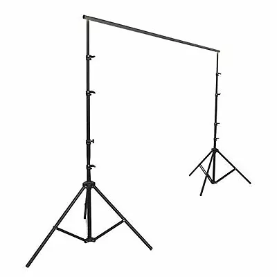 12 Ft X 12 Ft BLACK Photography Large Backdrop Stand Kit Photo Background Party • $99.52