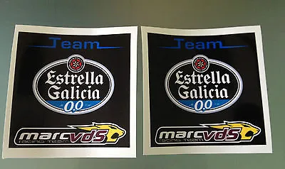 Team Estrella Galicia Marc VDS MotoGP Racing Team Decals / Stickers (X2) • $8.71