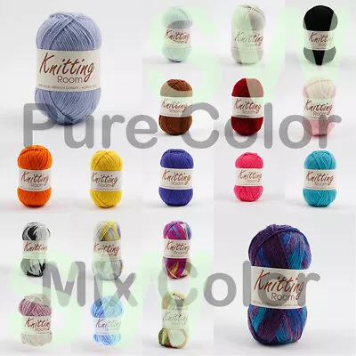 Knitting Yarn Malli Acrylic Wool Crochet 8Ply 100g Balls Soft Craft Multi Colour • $2.39