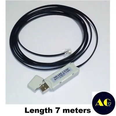 USB PC RJ12 Interface Cable 7m For Meade LX200 LX400 LX600 • $39