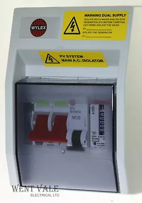 £30.95 • Buy Wylex 40a PV Solar Consumer Unit - NSPE-5392 - 40a Isolator With MID KWH Meter