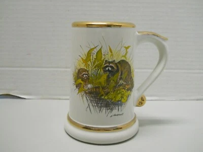$29.95 • Buy Jim Beam Whiskey Stein Lockhart Raccoons 1980 Norfolk VA Regal China Collectible