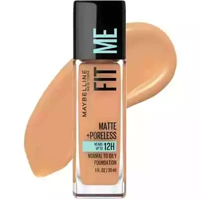 Maybelline Fit Me Matte + Poreless Liquid Foundation Makeup 322 Warm Honey • $8