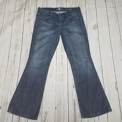 7 For All Mankind Jeans Size 27 A Pocket Distressed Torn Ripped Used Condition  • $25.49