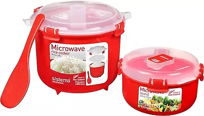 Sistema Microwave Rice Cooker And Steamer Bowl For Vegetables With Steam • $33.98