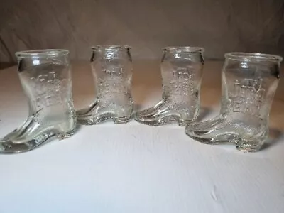 Jim Beam Boot Shoe Glasses X4 - Excellent Condition  • $27