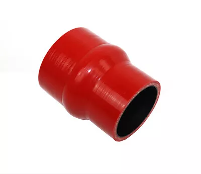 4-Ply Reinforced 2.5  To 2.75  ID Hump Reducer Coupler Silicone Hose RED • $13