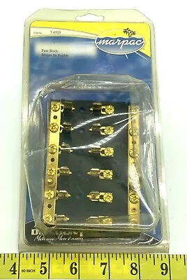 Fuse Block Bus Bar 6 GANG MARPAC 7-0523 With GND 8-32 Screws Brass Clips Boat • $6.99