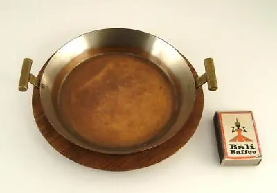 Original Old 1950s 60s Carl AUBOCK PAN Wood Copper Brass 7  MCM Modernist (A) • $329.99