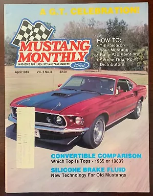 Vintage Mustang Monthly Magazine April 1983 Vol 6 No 3 • $7.50