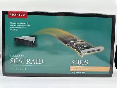 NEW Sealed Adapter SCSI RAID Card 3200S PCI Ultra160 2 Channel NEW NIB • $60