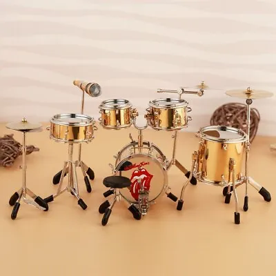 KR-brass Doll Ornament Miniature Drum Set Musical Instrument Model • $50.42