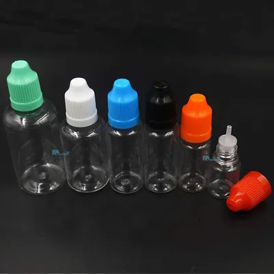 5 10 15 20 30 50ml Empty LDPE Dropper Childproof Cap Squeezable Bottles Liquid • $2.41
