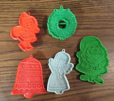 Vintage 1980s Set Of 5 Hallmark Cards Christmas Cookie Cutters • $12