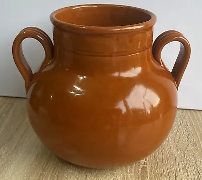 Vintage Aegitna Vallauris Terracotta Pot W/ Handles. France. Cooking Pot / Décor • £19.99