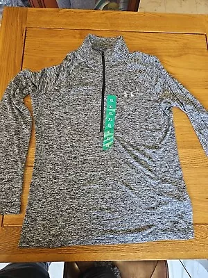 Under Armour Ladies Heatgear Tech Training Top XL Grey • £10.99