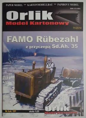 Orlik 101 (11/2014) - German Caterpillar Tractor FAMO Rubezahl + Trailer Sd.Ah.3 • $20