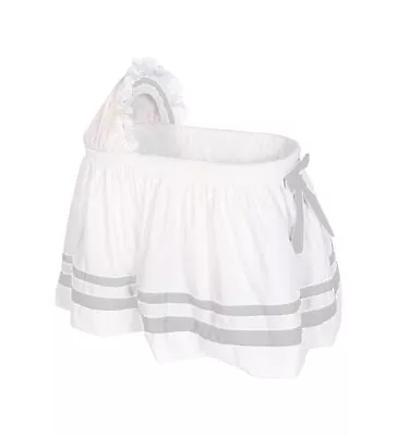 Baby Doll Bedding Modern Hotel Style II Bassinet Skirt Grey • $110.41