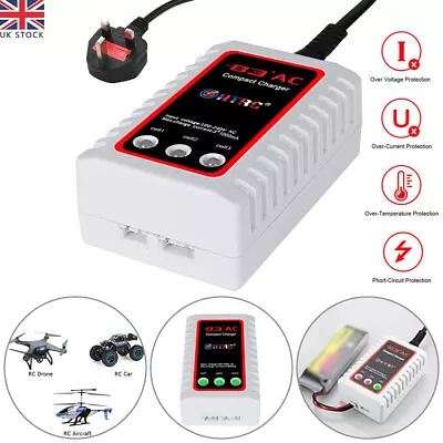 AIRSOFT LIPO BATTERY BALANCE COMPACT CHARGER 7.4V & 11.1V 2&3 CELL For NUPROL UK • £11.02