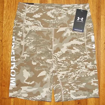 Under Armour UA Meridian Freedom Bike Shorts Womens S M 1370070-290 Desert Camo • $39.99