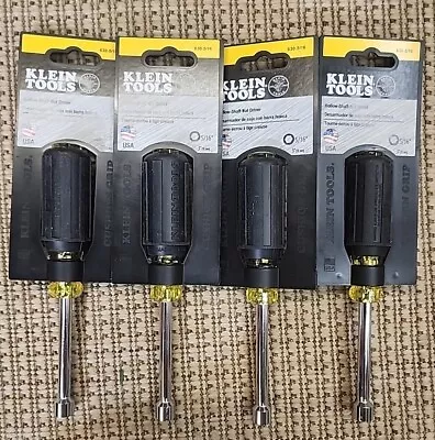 New Lot Of 4 Klein Tools 630-5/16 Hollow - Shaft Nut Driver 5/16  Nut Driver • $45