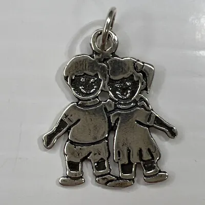 925 Sterling Silver Charm Pendant Little Boy Girl Kids Children Mom Teacher Gift • $22.50