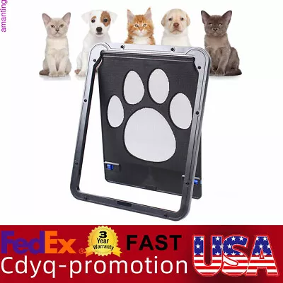 New Medium Small Pet Door Cat Puppy Dog Magnetic Lock Lockable Safe Flap Door • $9.50