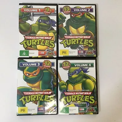 TMNT Teenage Mutant Ninja Turtles Volumes 1-4 DVD Original TV Series Region 4 • $44