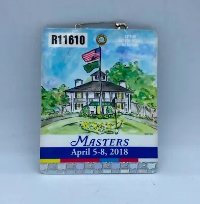 2018 Masters Badge  - Augusta National Golf Club - Patrick Reed Champion! • $39.99