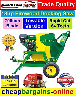 TOWABLE FIREWOOD DOCKING SAW SWING SAW BENCH FIREWOOD SAW 13hp PETROL ENGINE HD • $2121.99