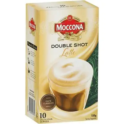 Moccona Coffee Double Shot Latte Sachets 10 Pack • $10.29