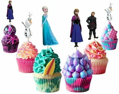 £3.99 • Buy 24x SuperHero & Disney Cartoon Cake Toppers Decoration Birthday Cake Decoration