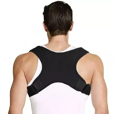 Posture Corrector Men Women Upper Back Support Brace Shoulder Belt Pain Relief • £8.99