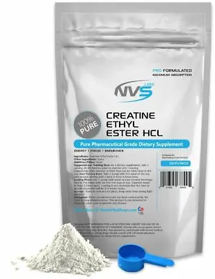 Nvs Creatine Ethyl Ester Hcl Powder Kosher -build Muscle- Cee Usp Grade Usa • $34.95