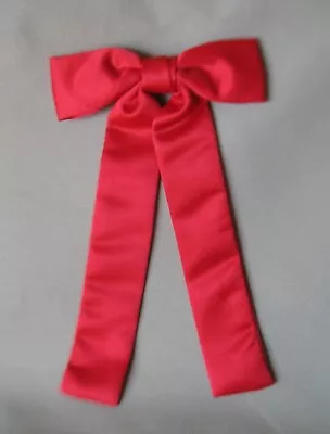 Colonel Tie Western Bow Tie Square Dance Red Clip-on Medium Weight Satin NEW • $17.85