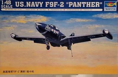 Trumpeter U.S. Navy F9F-2  Panther  1/48 Scale Model 2832 (New-Open Box) • $27.99