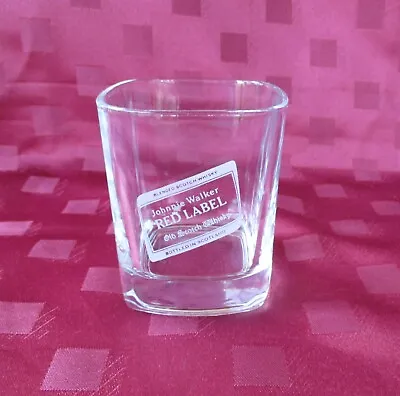 $10 • Buy Johnnie Walker Red Label Old Scotch Whisky Square Spirit Glass Collectable
