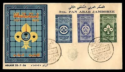 Mayfairstamps Egypt 1956 Pan Arab Jamboree Tri Frank Abukir First Day Cover Aaj_ • $1.25