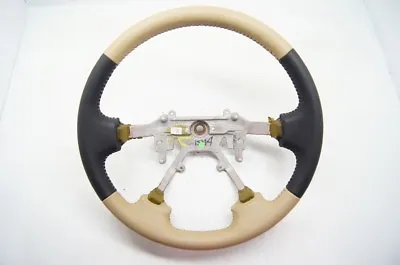 1999-2001 Isuzu VehiCROSS Rodeo Passport OEM Steering Wheel Tan Black Leather • $99.95