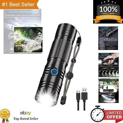 Small Rechargeable Flashlight 10000 High Lumens Super Bright LED Tactical Fl... • $30.22