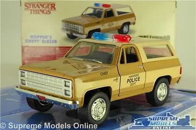 £22.99 • Buy Stranger Things Hopper's Chevrolet Blazer Model Car Police 1:32 Scale Jada K8