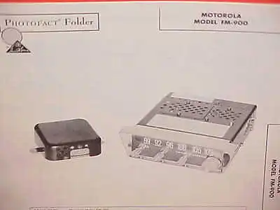 1961 Motorola Auto Car Radio Fm Converter Service Shop Manual Brochure Fm-900 • $14.99