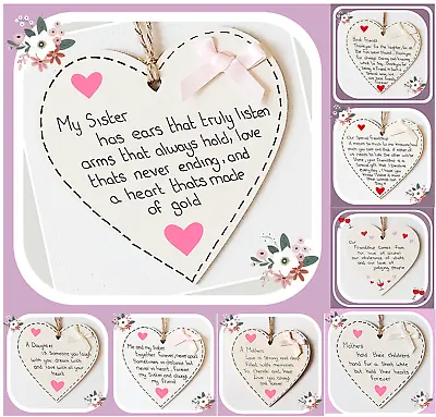 Handmade Friendship Plaque ideal Gifts Various Quotesmothersfriendssisters • £2.95