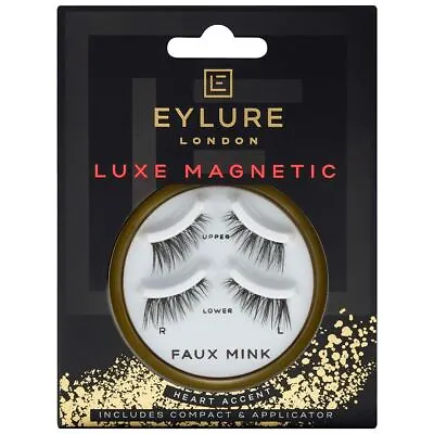Eylure Luxe Magnetic Lashes - Heart Accent - False Eyelashes With Applicator • £13.99
