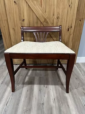 Vintage Mahogany Vanity Bench Stool  • $124.99