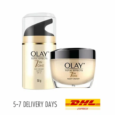 $97.49 • Buy SET 2 [OLAY] Total Effects 7in1 Anti Aging Gentle Day Cream & Night Cream 50gr